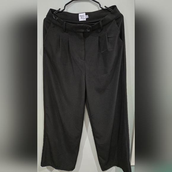 Princess Polly Pants size 10 black wide leg trouser pants. - Picture 2 of 3